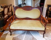 Antique French Louis XV Style Finely Carved Loveseat