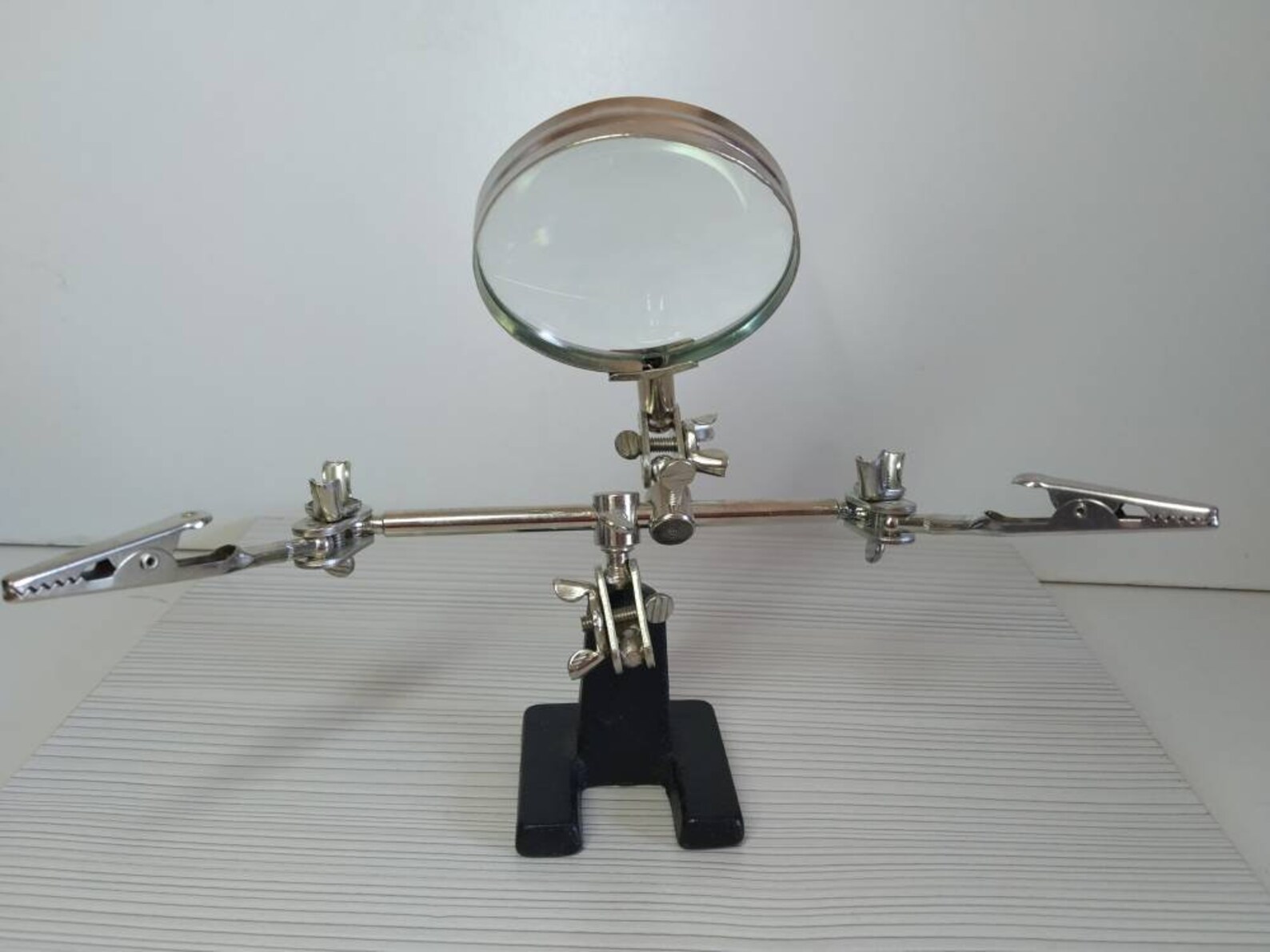 Soldering Stand Helping Hand With Magnifying Glass Third Hand Etsy