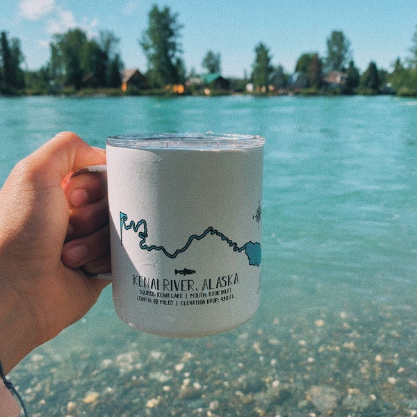 12oz Wheelhouse Designs Miir Camp Mug, Kenai River Mug, Alaska Camp Mug, Fishing Mug, Boat Mug, Made in Alaska Kenai River Alaska