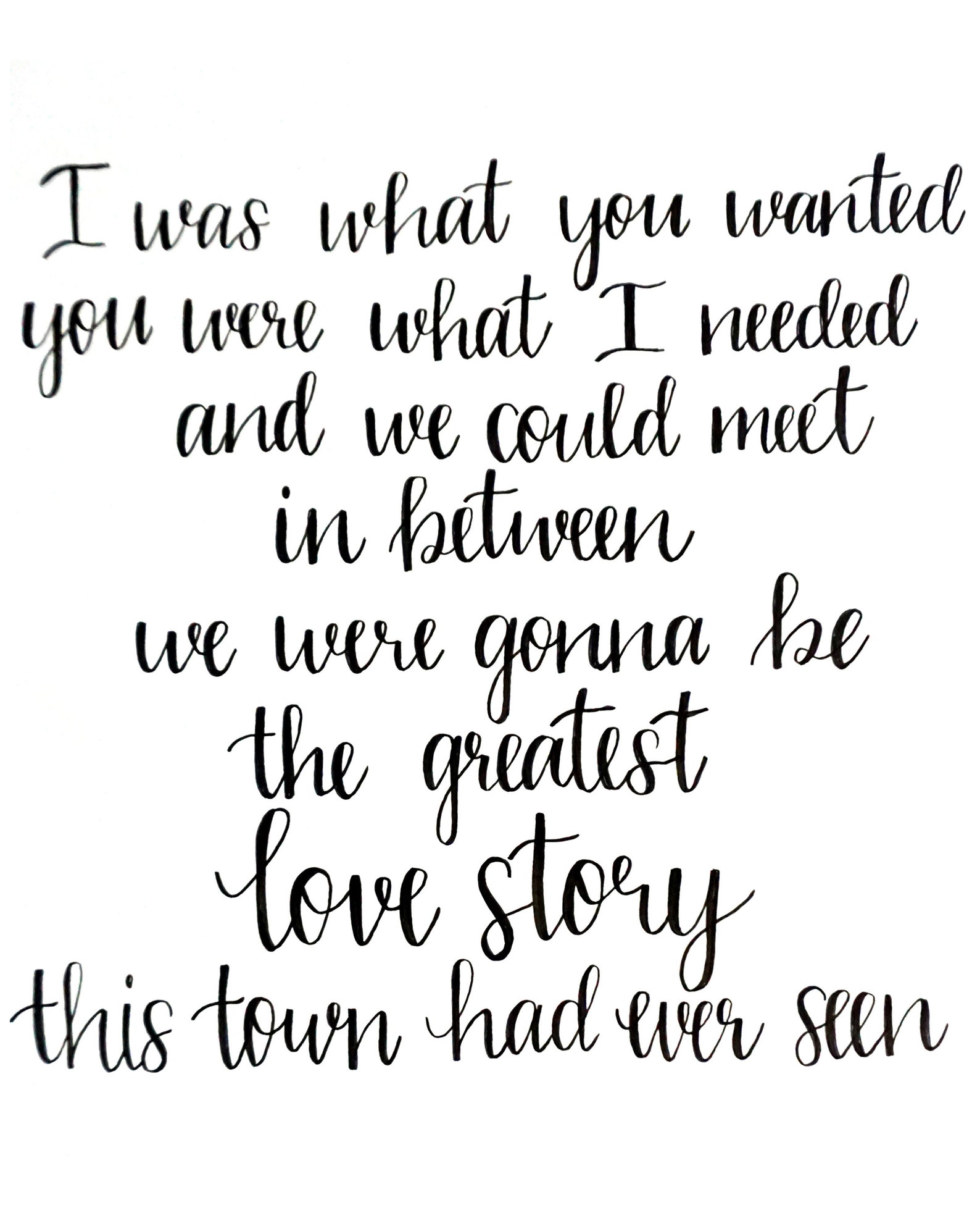 Love Story Print, Lanco Print, Country Lyrics Print, PRINTABLE ART ...