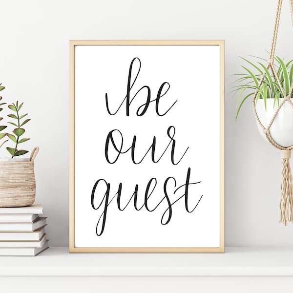 Be our guest, Beauty and the Beast, Downloadable Print, Wall Decor, Digital Art, Guest Room decor, Cheap print, digital downloadable art,