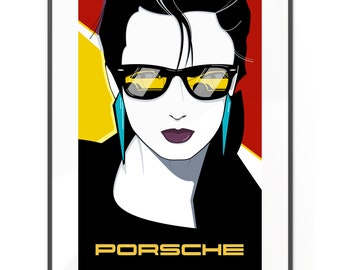 80s Patrick Nagel “sunglasses” Silver Foil Signed Print - Etsy