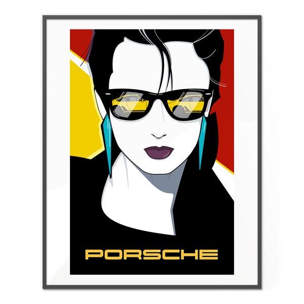 Patrick Nagel Inspired Poster