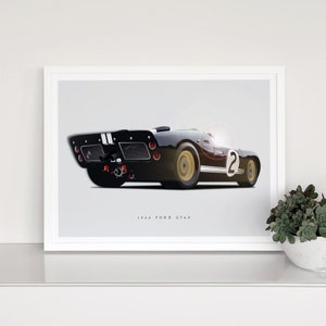 1966 Ford GT40 Realistic Illustration