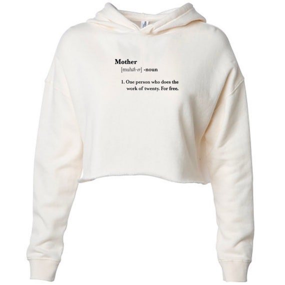 off white crop hoodie