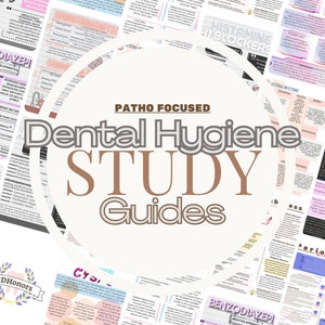 Anpassbares PDF-Studienpaket für die Zahnhygieneschule | 10-seitiger Pathologie-Studienführer | Zahnärztliche Notizen | Digitaler Umfassender Download