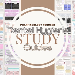 Anpassbares PDF-Lernpaket für die Zahnhygiene | 10-seitiges Lehrbuch Studienführer | Zahnpflegehinweise | Digitaler Kompletter Download
