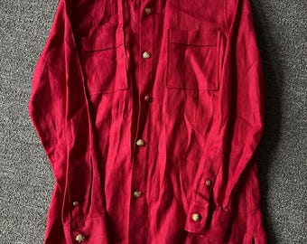 Ralph Lauren Gold Button Down Women's Sm, 100% Linen