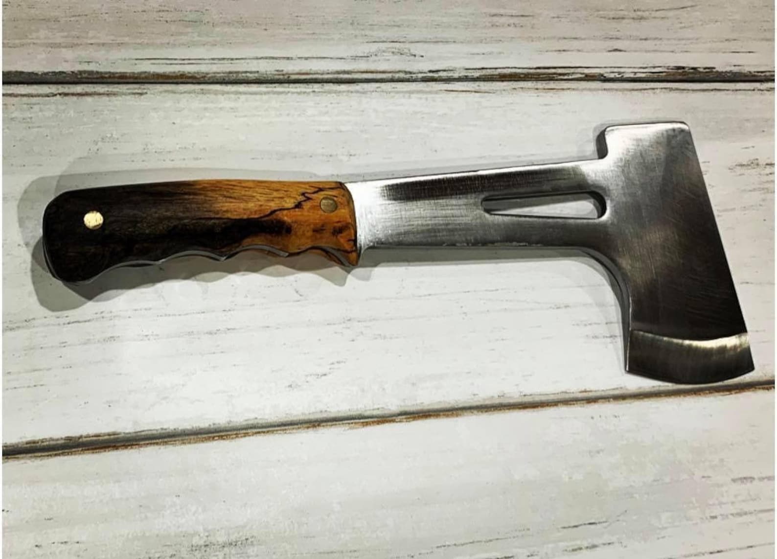 Handmade Hatchet 1095 stainless steel spalted maple handle Etsy