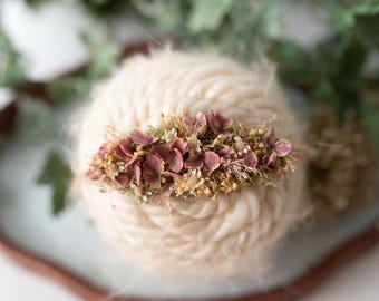 Vintage Dark Pink Half Halo