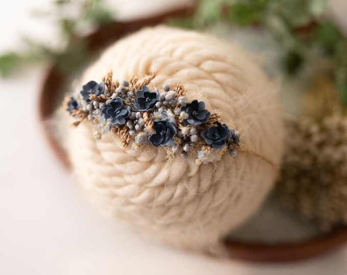 Blue Flower Tieback