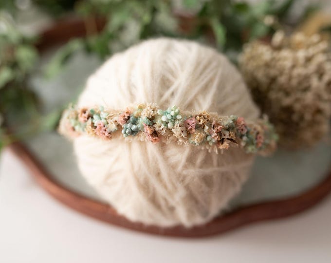 Mint & Pink Floral Halo