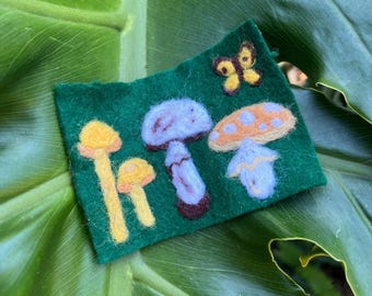 Mushroom Needlefelt Patch