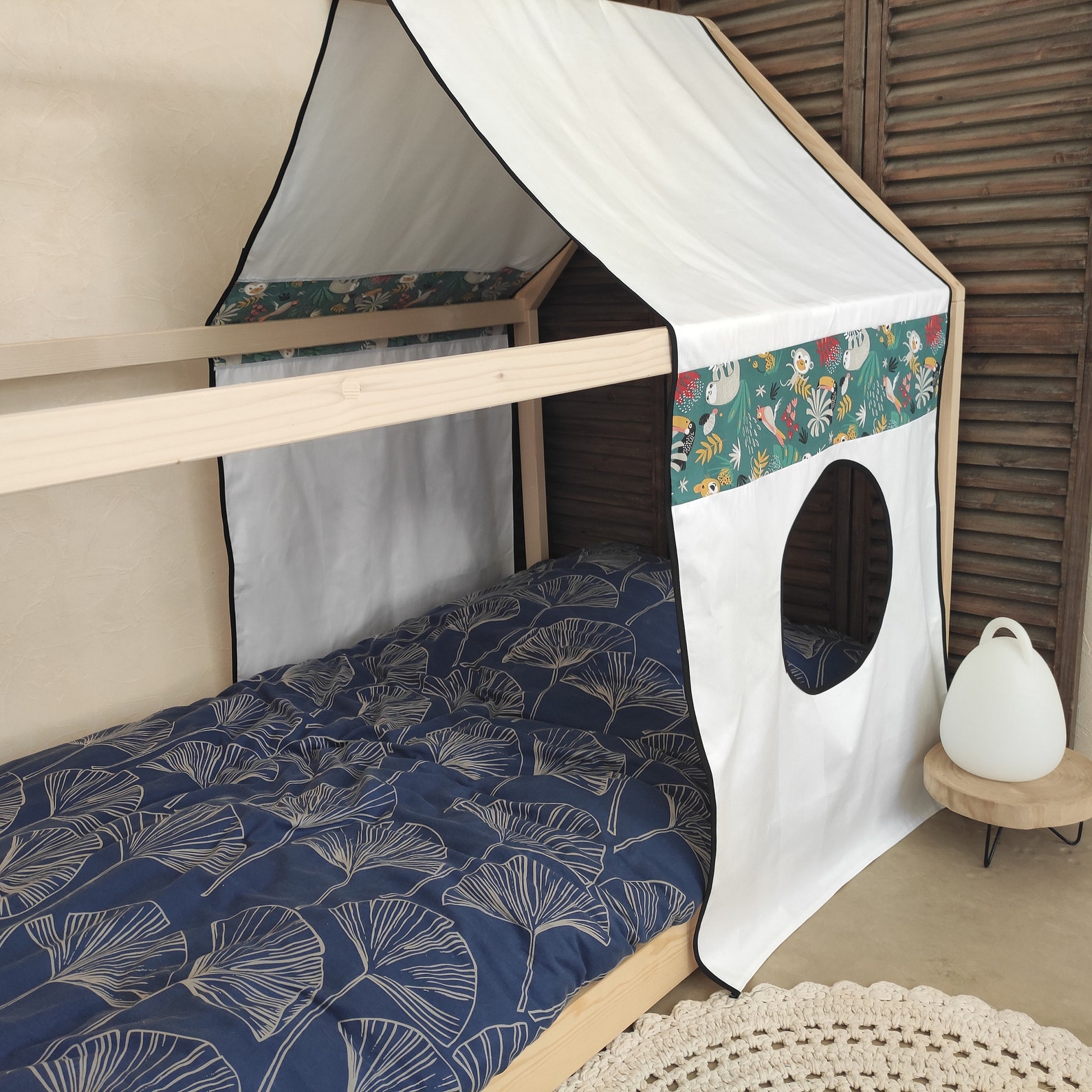 rideau pour lit cabane