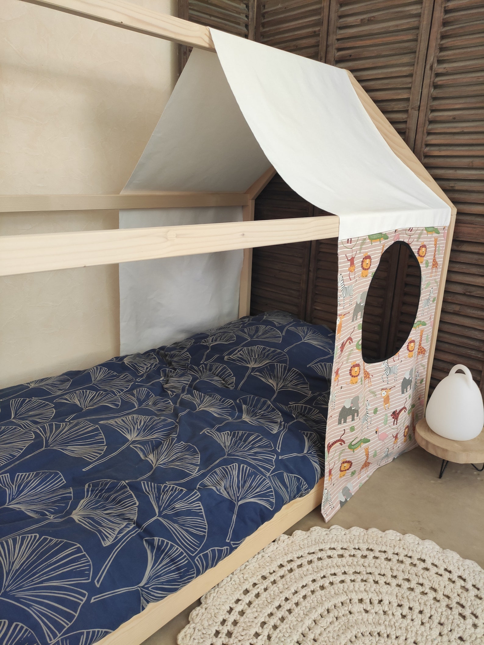 rideau pour lit cabane