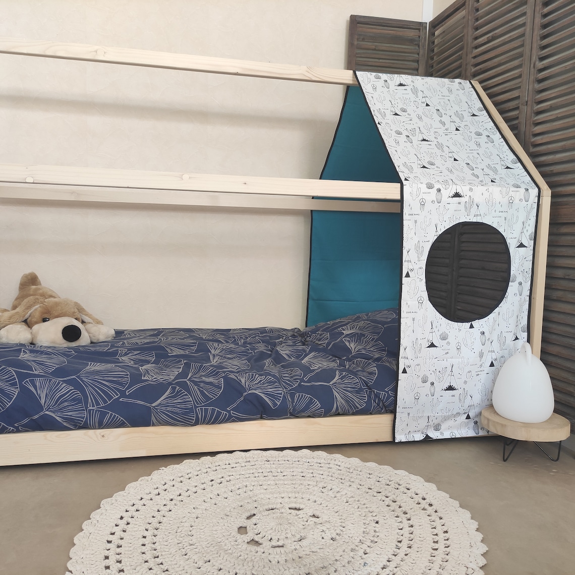 rideau pour lit cabane