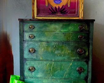 SOLD*** - Do Not Purchase Vintage Hand Painted Dresser