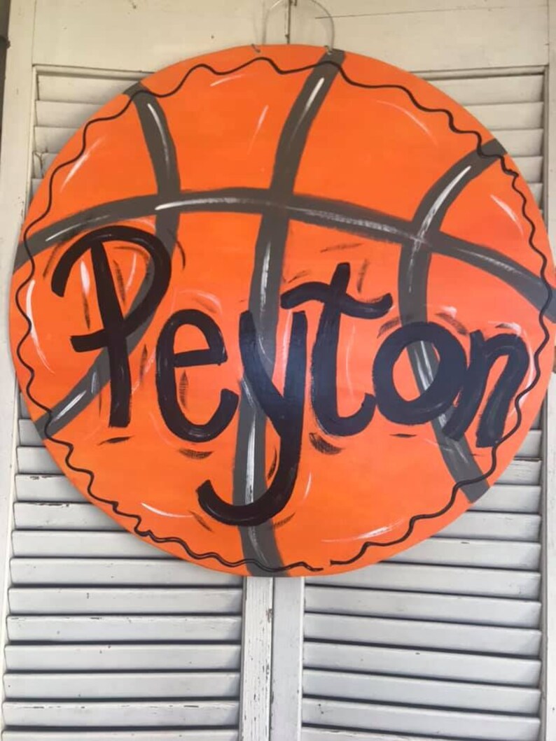 Large Door Hanger Basketball Door Hanger Sports Door Hanger Basketball Wreath Personalized Basketball Door Hanger Basketball Decoration