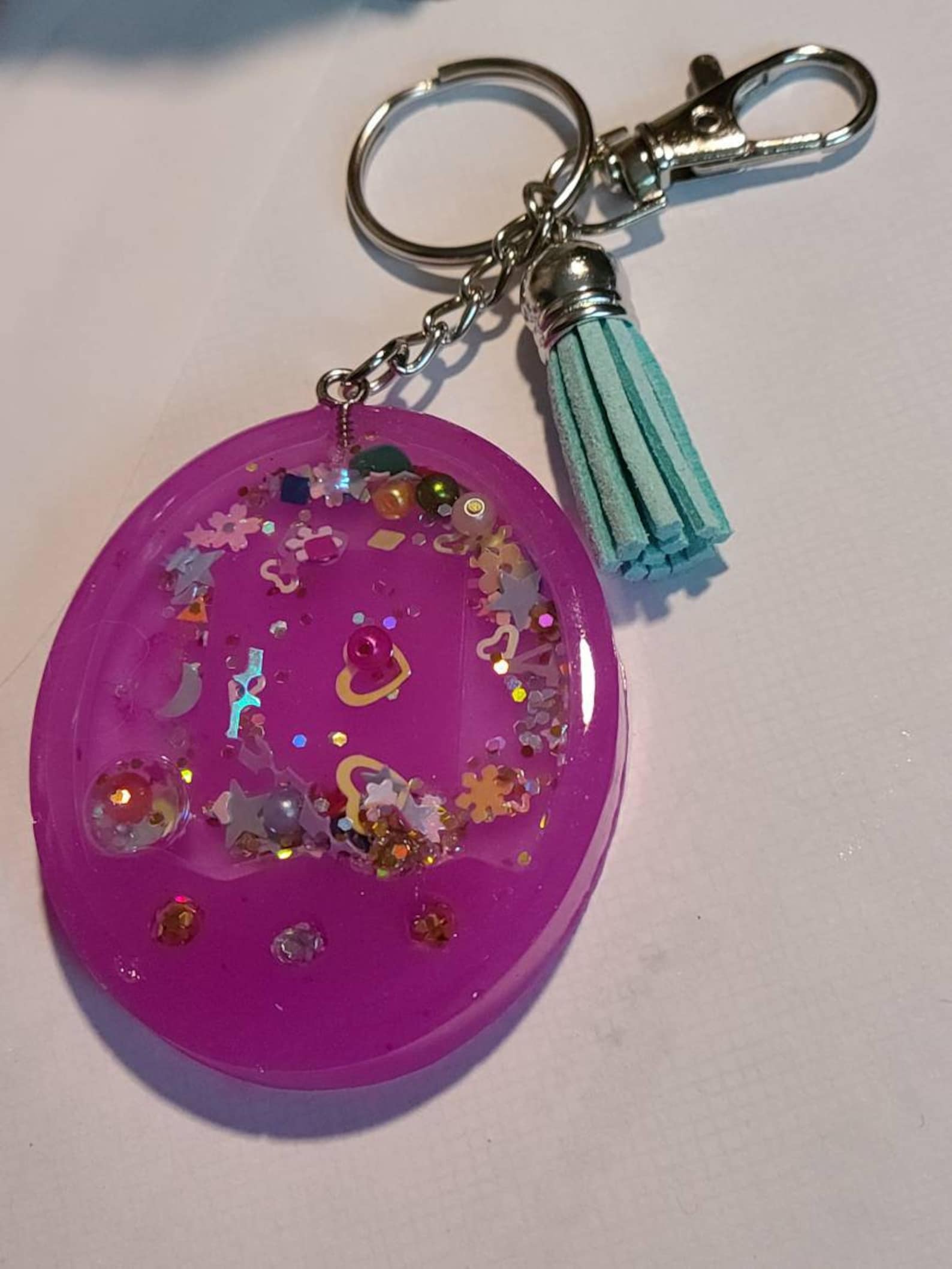 Shaker Keychains Epoxy Resin Shakers Customized Keychains Etsy