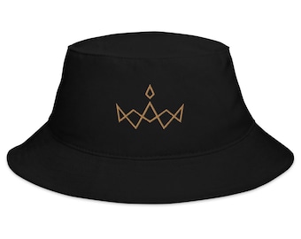 or Waterproof for Rain Weather Summer Vacation /& Festival Clothing Streetwear Gold Bucket Hat for Men and Women in Cotton
