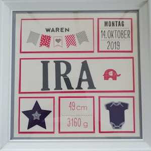 Personalisierter Bilderrahmen zur Geburt