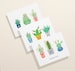Succulent Thank You Card Set | All-Occasion Assorted Thank You Notes With Envelopes | 12 or 24 