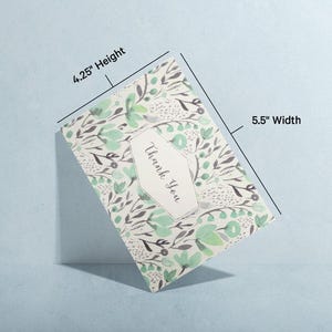 Watercolor Flower Thank You Cards - Set of 12 With Envelopes - Etsy