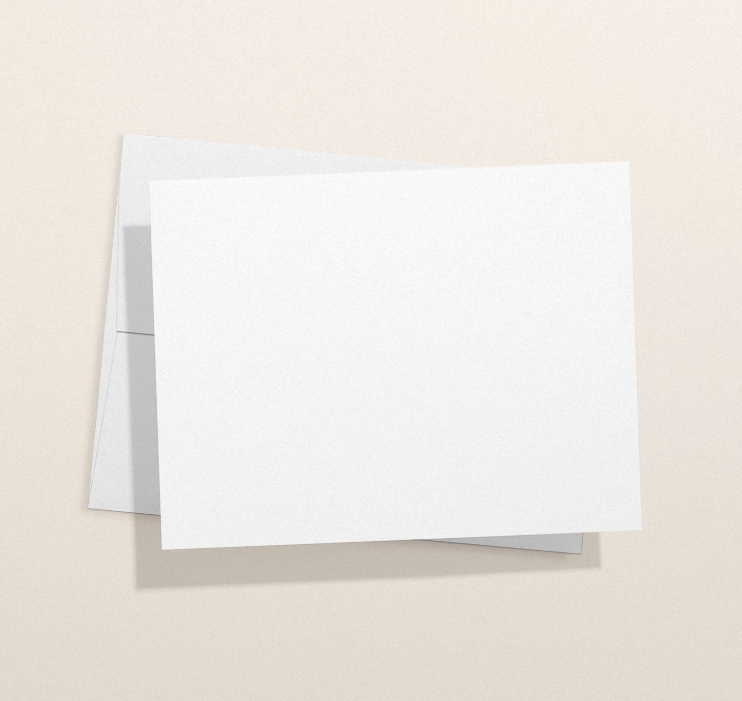 Greeting Cards Set - 4.5x6 Blank White Cardstock and Envelopes - 50 Bulk Set
