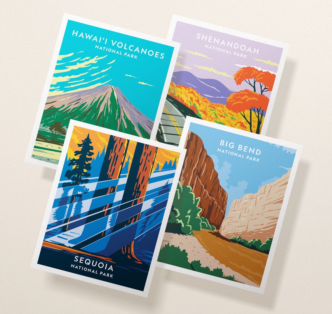National Park Greeting Cards USA Park Post Cards Parks Souvenir Cards