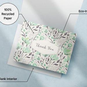 Watercolor Flower Thank You Cards - Set of 12 With Envelopes - Etsy