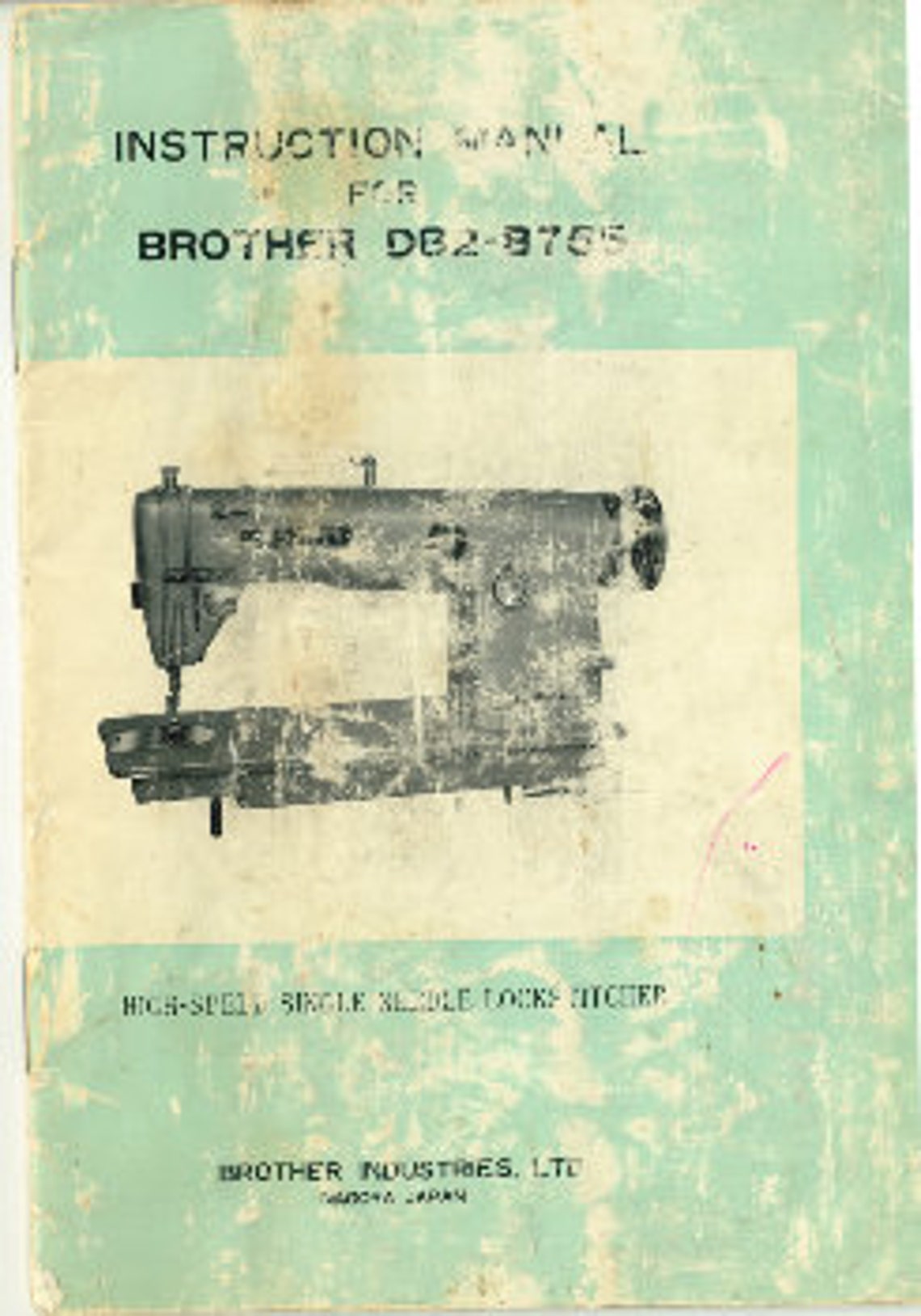 Brother DB2B755 Industrial Sewing Machine Instruction Manual Pdf