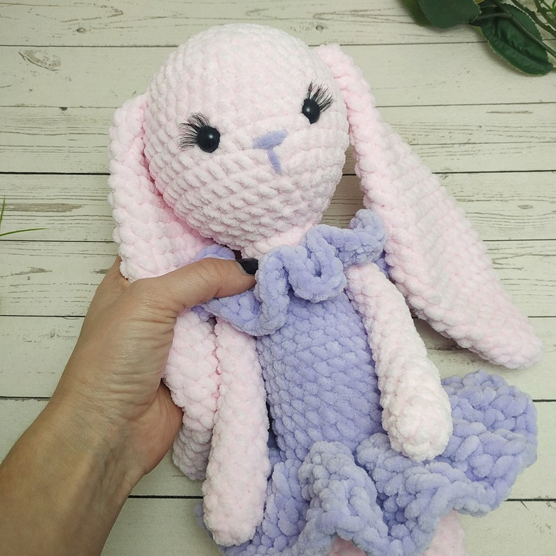 Crochet PATTERN stuffed bunny toys for baby girl nursery. | Etsy