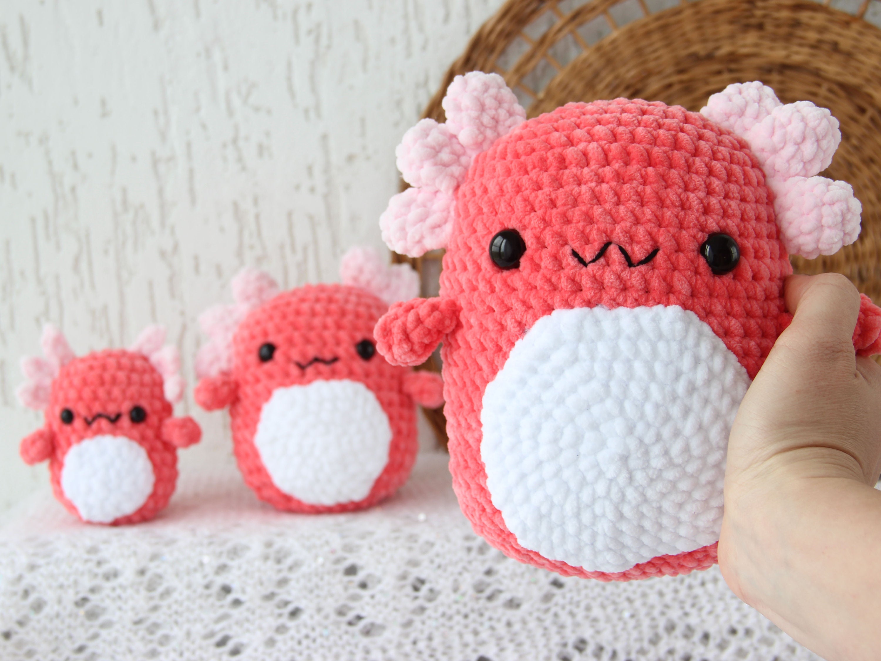 3in1 Axolotl Squishmallow crochet PATTERN PDF amigurumi Etsy