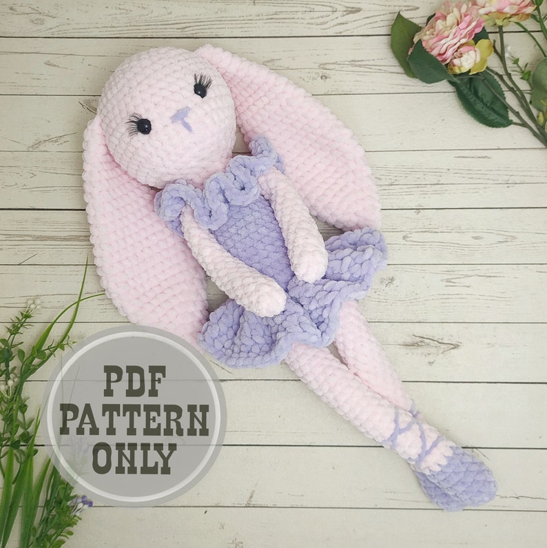 Crochet PATTERN stuffed bunny toys for baby girl nursery. Etsy
