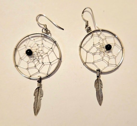 Beautiful Vintage Solid Silver Native American In… - image 1