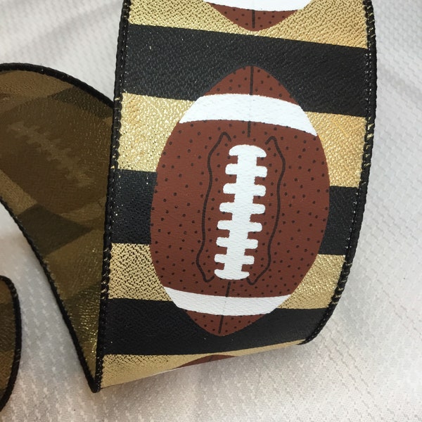 Gold and Black striped football