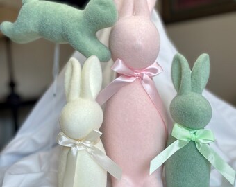 Selling Shoponline Easter Decorative Multicolored Bundle Flocked Set. Set/6 Bunn