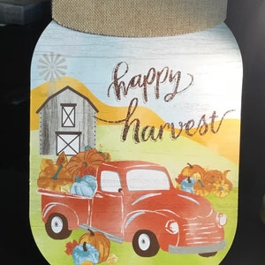 Happy Harvest wreath sign / door hanger