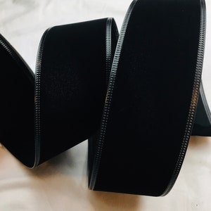 Black velvet black foil trim