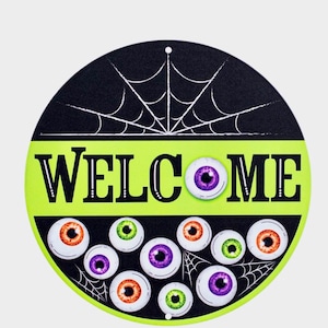 Eyeball Halloween Wreath sign