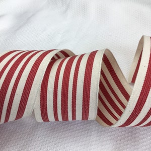 Red and cream cabana stripes