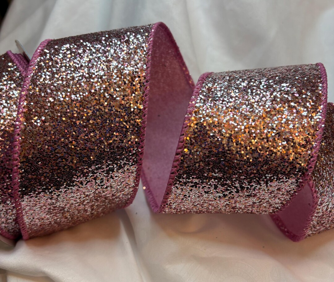 Pink Glitter Ribbon - Etsy