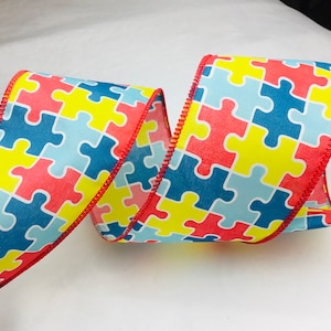 Puzzle pieces multi-colored