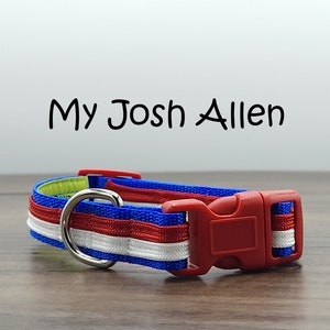 Bills Mafia Dog Collar, Buffalo Bills Sports Dog Collar, Red White and Blue Small Dog Collar, Quick Release New Puppy Collar, My Josh Allen