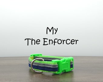 Seahawks Dog Collar: Navy, Gray & Green NFL Sports Collar