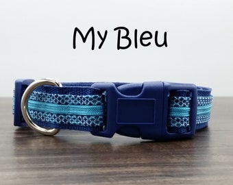 Beautiful Blue Dog Collar - My Bleu - Dog Mom Gift