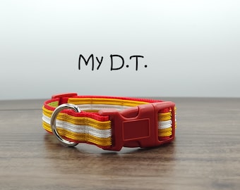 KC Chiefs Dog Collar: Handmade 3/4" Wide Sports Fan Collar