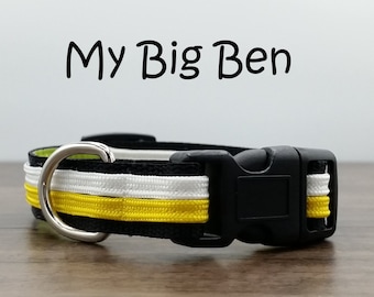Steeler Nation Little Dog Collar: Black & Yellow NFL Fan Collar