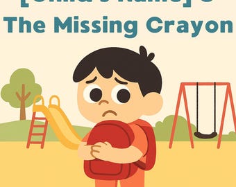 Personalized Digital Children's Storybook "Matty & The Missing Crayon" eBook Set | Interactive Reading Guide, Printable Kids Story PDF