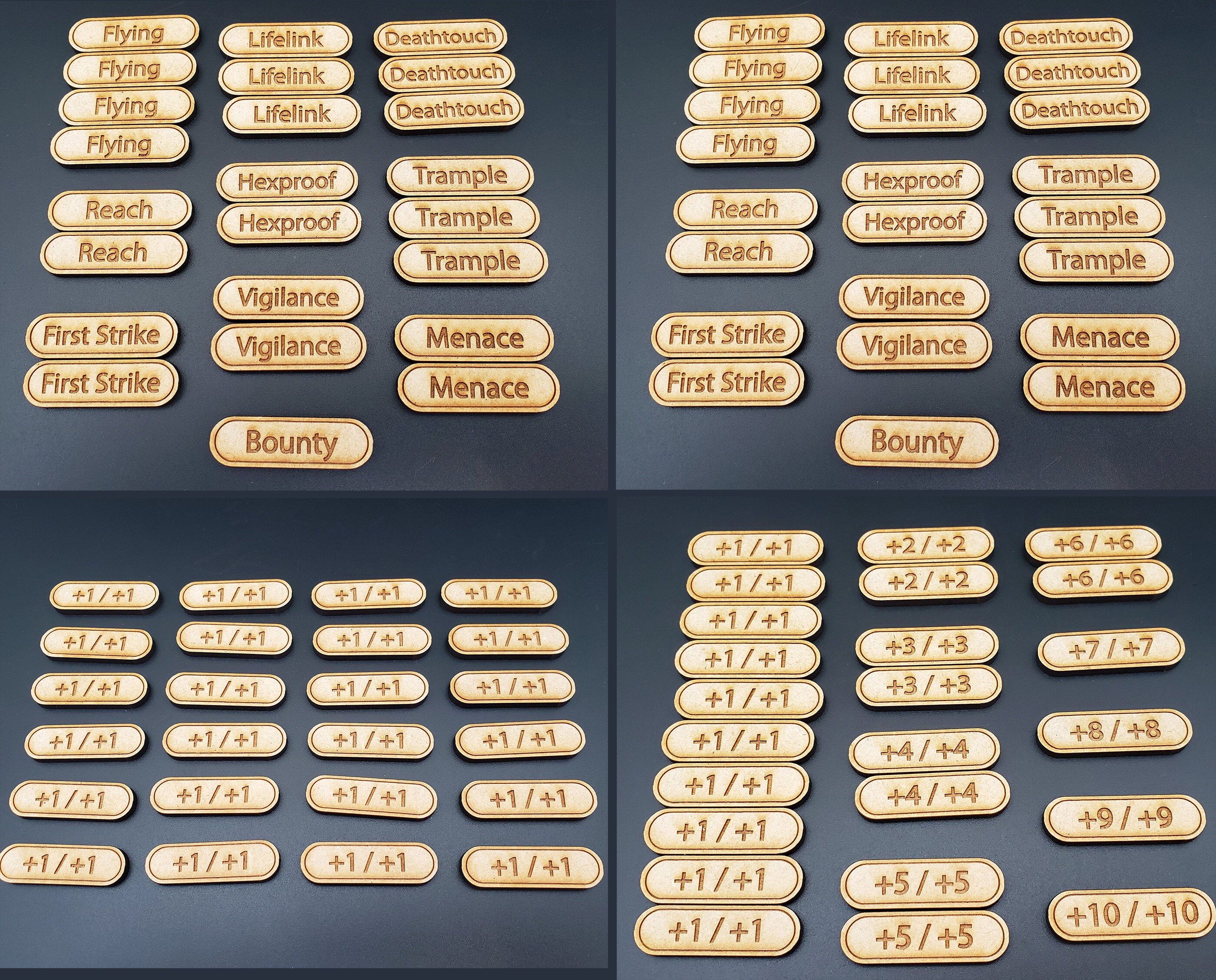 100x MTG Counters MDF Ability and 1/1 Tokens Set of 100 Etsy